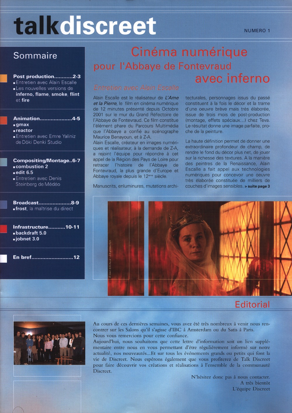 LA LETTRE DE DISCREET — archive Pressbook Alain Escalle, page 1