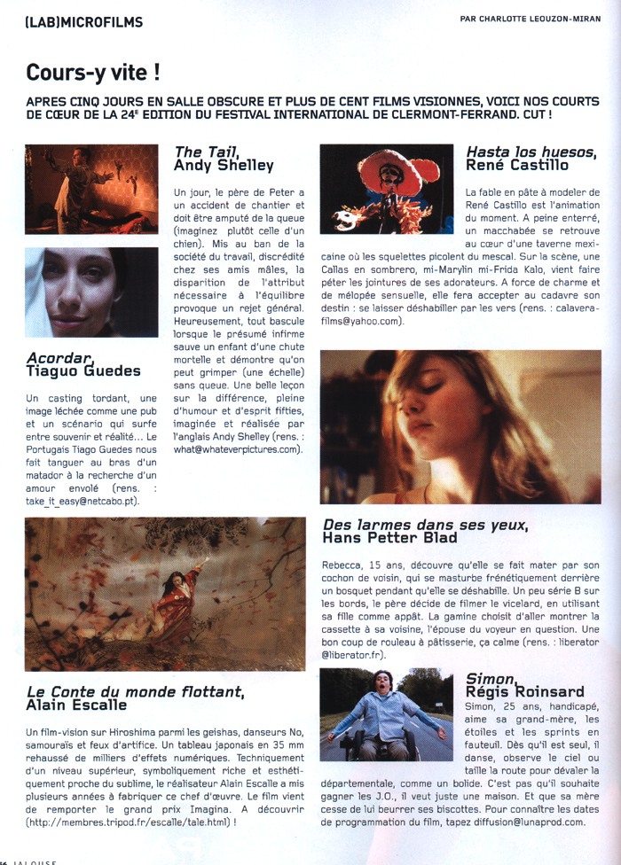 JALOUSE — archive Pressbook Alain Escalle, page 1
