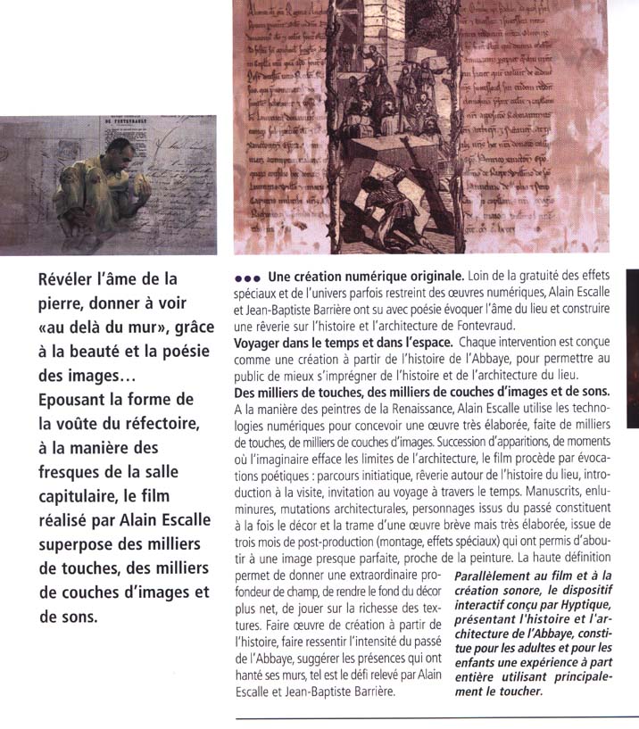 LA LETTRE DE FONTEVRAUD — archive Pressbook Alain Escalle, page 2